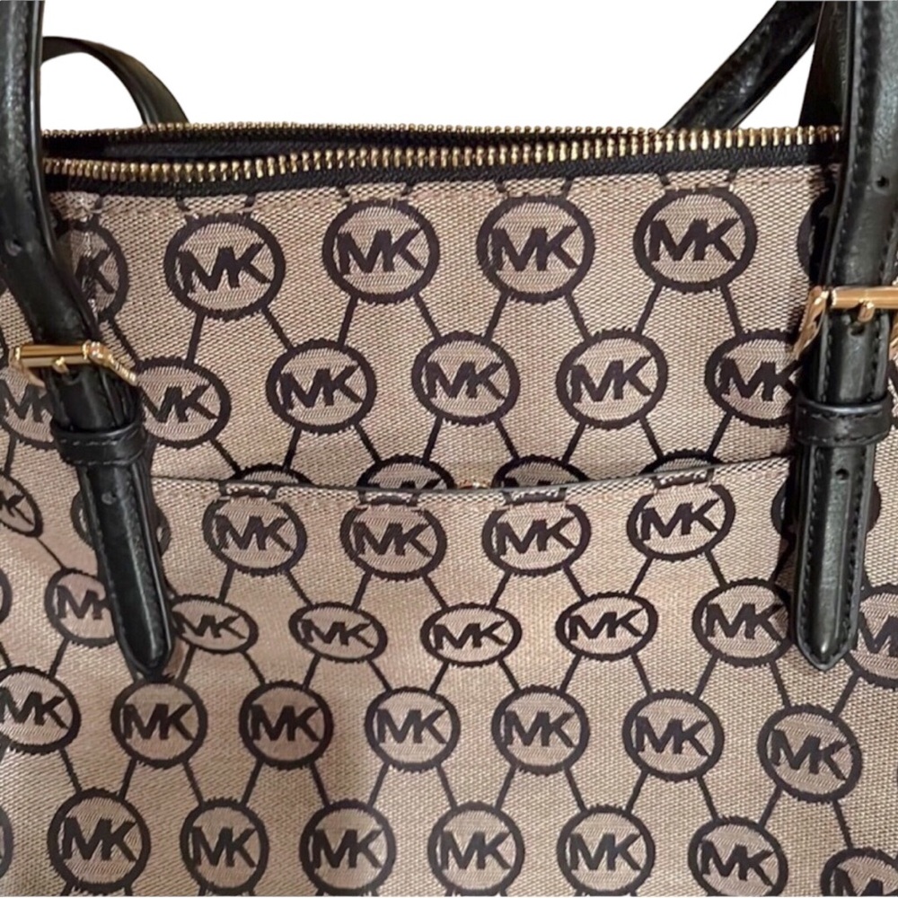 Michael Kors Canvas With Leather Trim Reversible Tote Bag - Picture 3 of 15